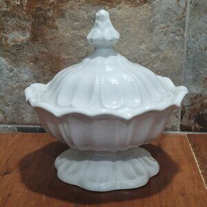 Vintage Red Cliff Ironstone Fine China Tureen Serving Covered Soup Bowl Octagona